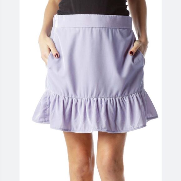 J. Crew Lilac Velvet Flared Skirt - Size Large - Picture 5 of 5